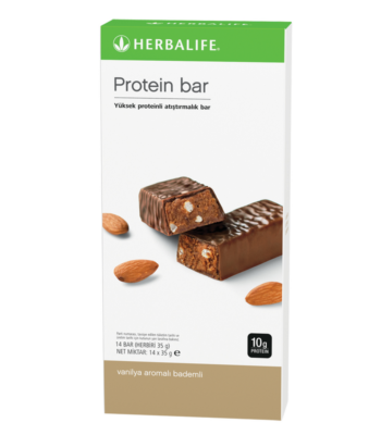 Yüksek Proteinli Vanilya Aromalı Bademli Atıştırmalık Protein Bar