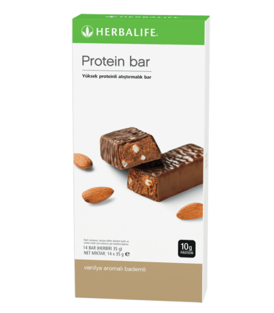 Yüksek Proteinli Vanilya Aromalı Bademli Atıştırmalık Protein Bar
