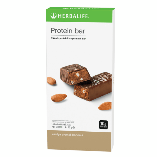 Yüksek Proteinli Vanilya Aromalı Bademli Atıştırmalık Protein Bar